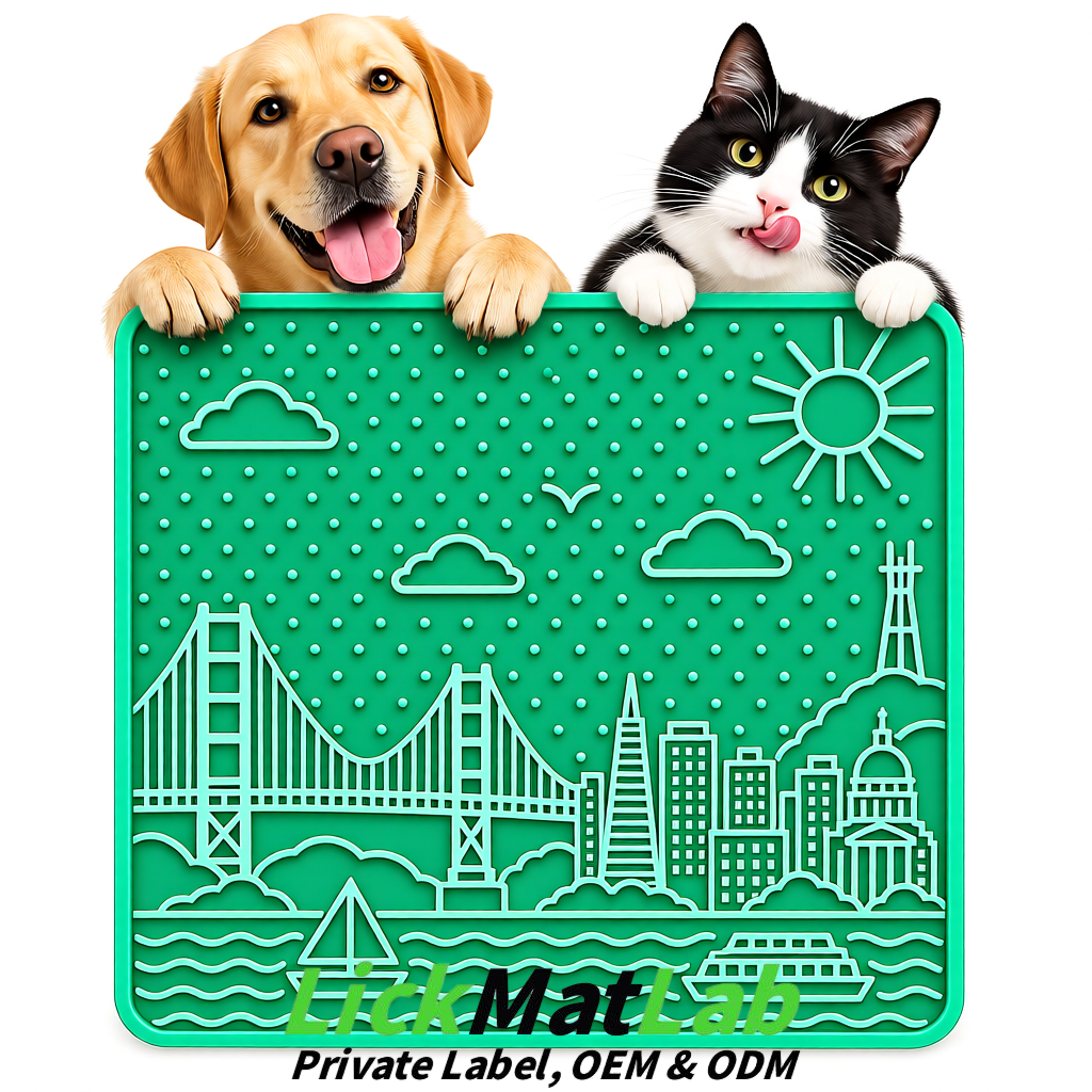 Mint Green Bayside San Francisco Lick Mats | Private Label for Pets