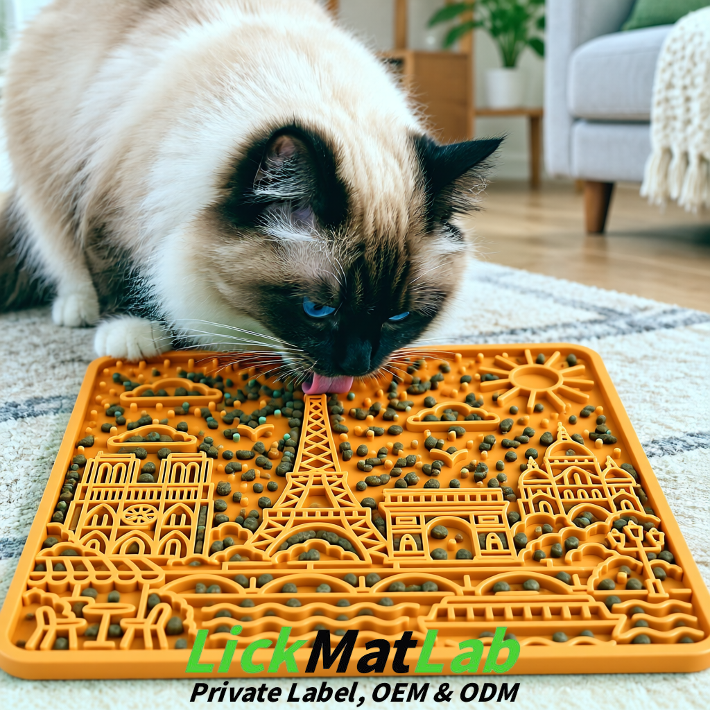 Ochre French-Inspired Paris Lick Mats for Pets | Private Label