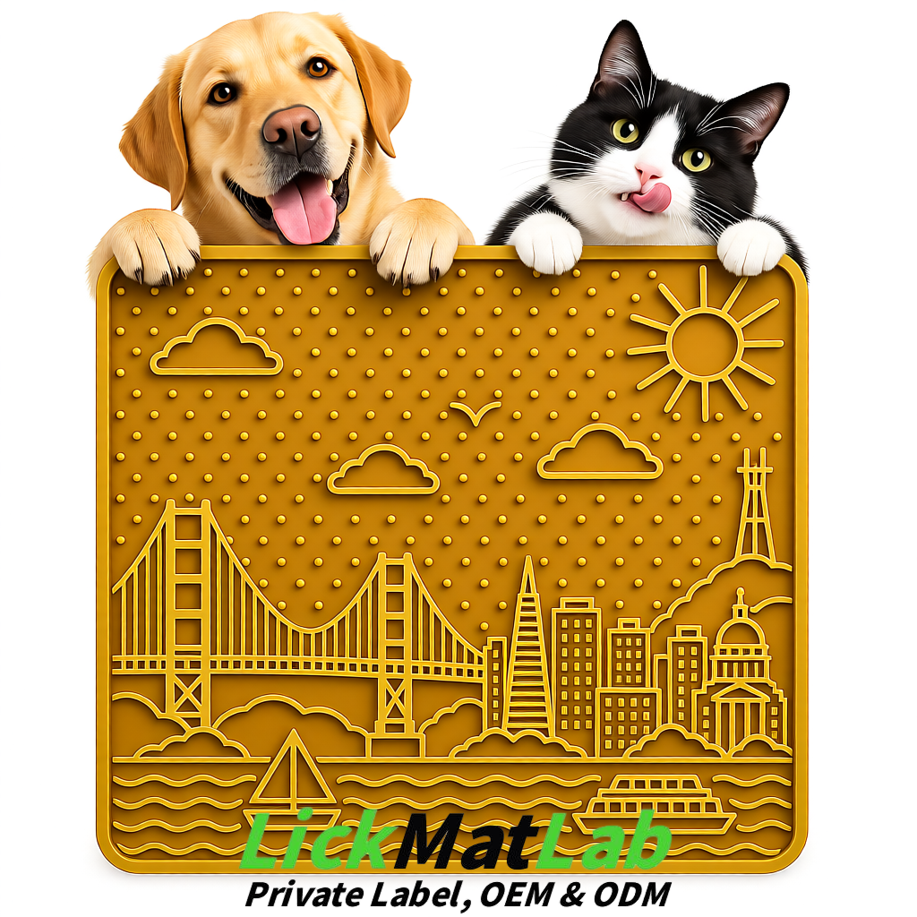 Ochre Bayside San Francisco Lick Mats | Private Label for Pets