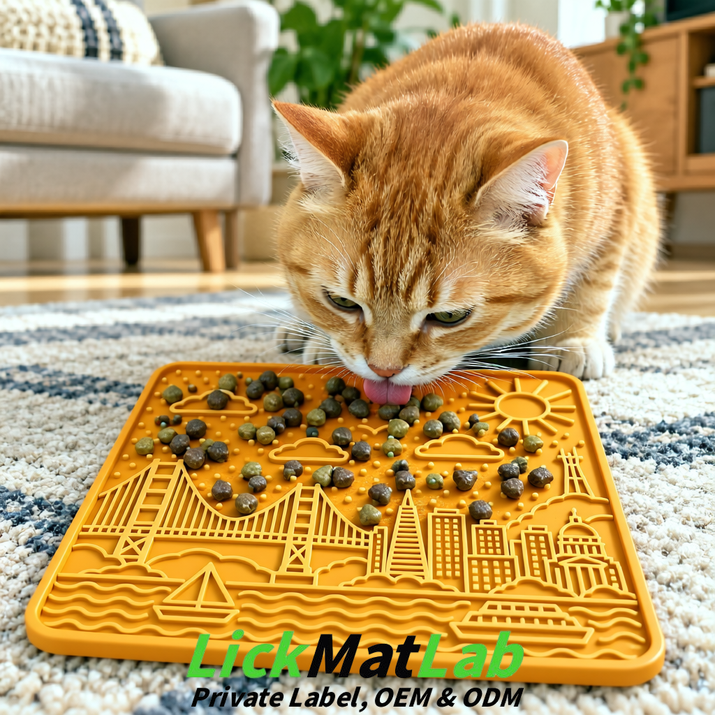 Ochre Bayside San Francisco Lick Mats | Private Label for Pets