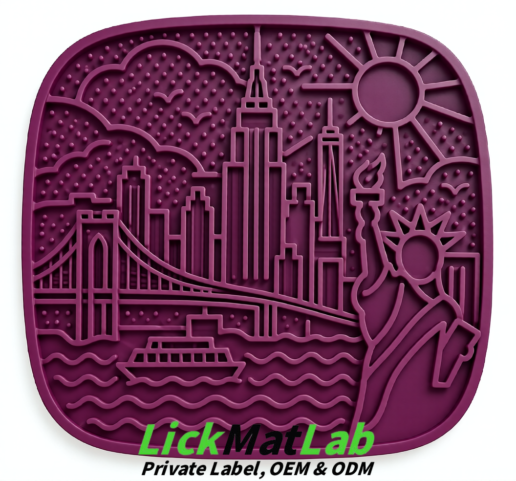 Plum New York Themed Lick Mats for Pets | Private Label & OEM/ODM