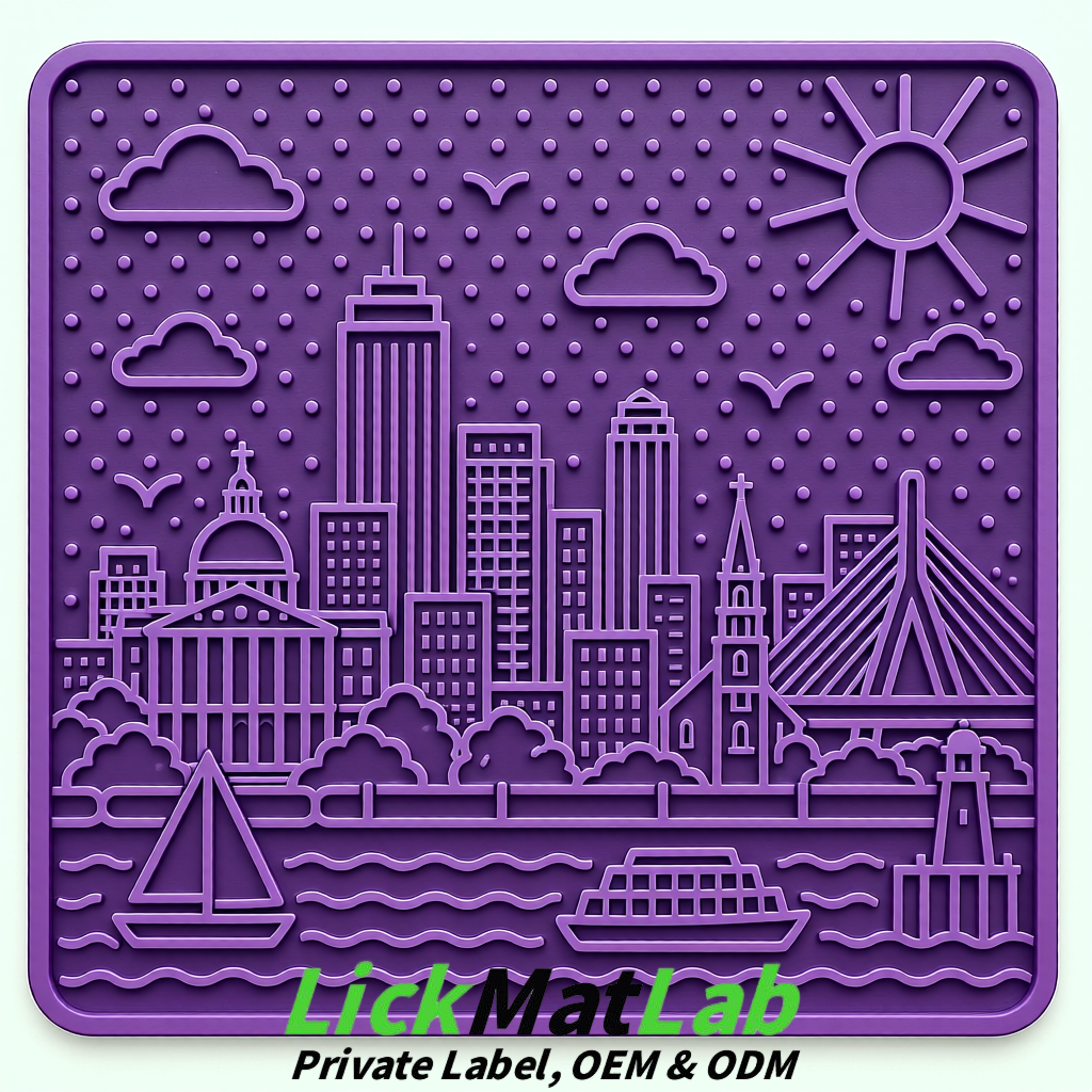 Purple Boston Urban Design Lick Mats For Cat & Dog | OEM/ODM Manufacturer