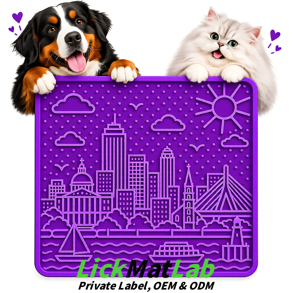 Purple Boston Urban Design Lick Mats For Cat & Dog | OEM/ODM Manufacturer