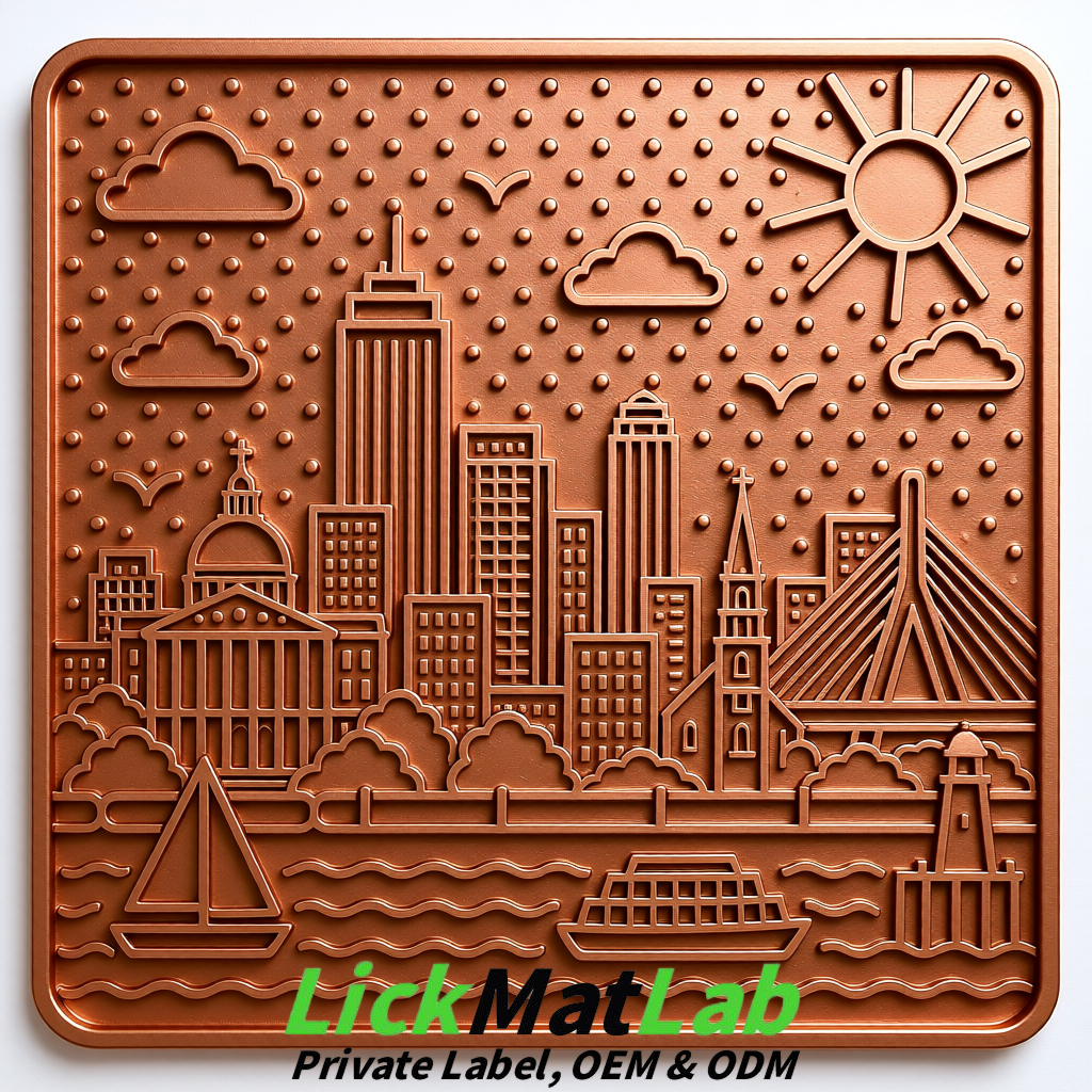 Rose Gold Boston Urban Design Lick Mats For Cat & Dog | OEM/ODM Manufacturer