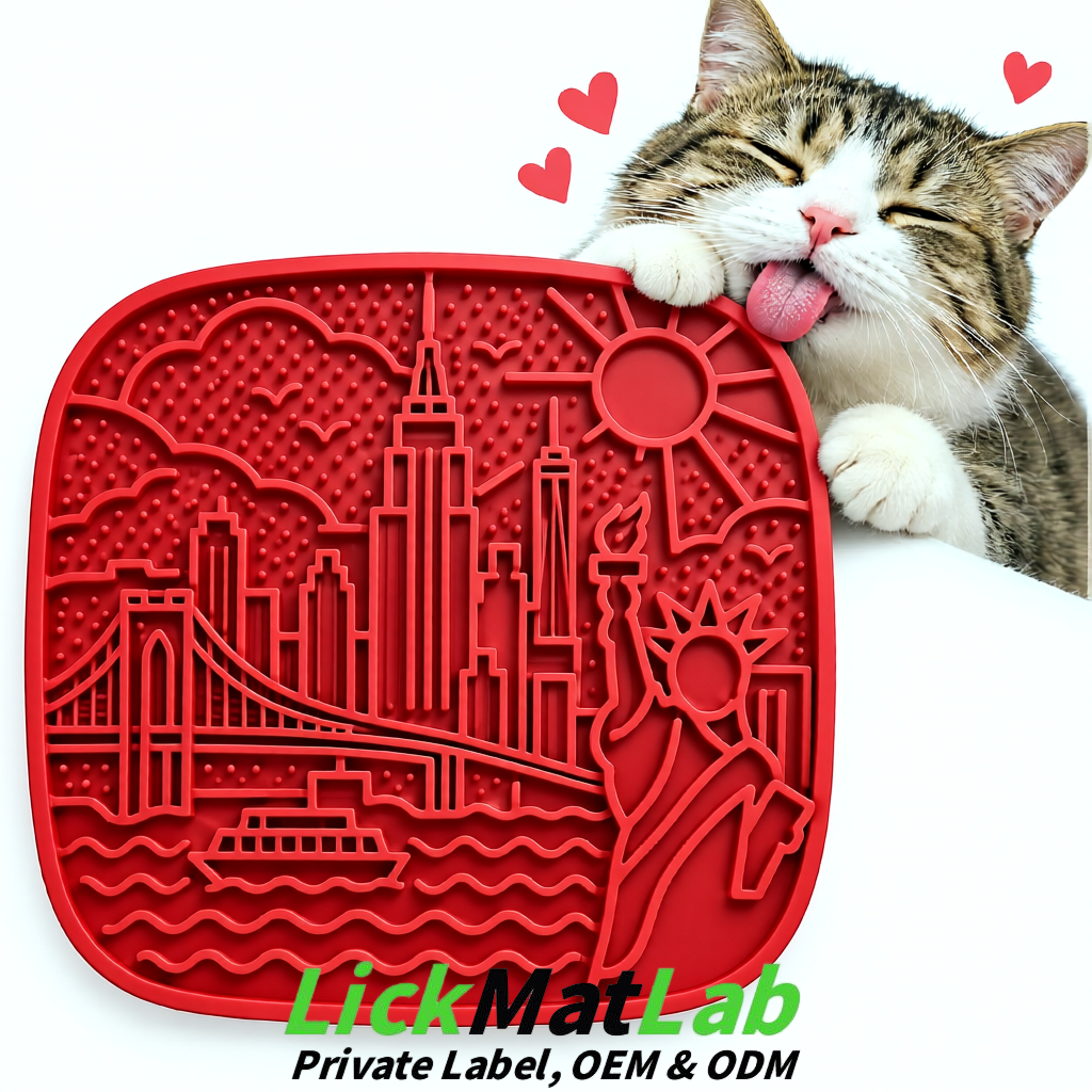 Scarlet New York Themed Lick Mats for Pets | Private Label & OEM/ODM