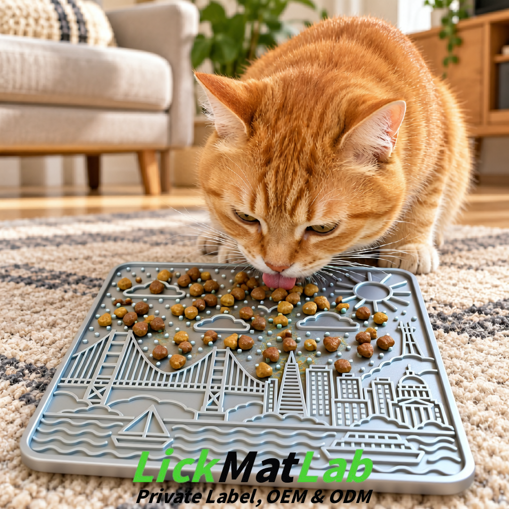 Silver Bayside San Francisco Lick Mats | Private Label for Pets