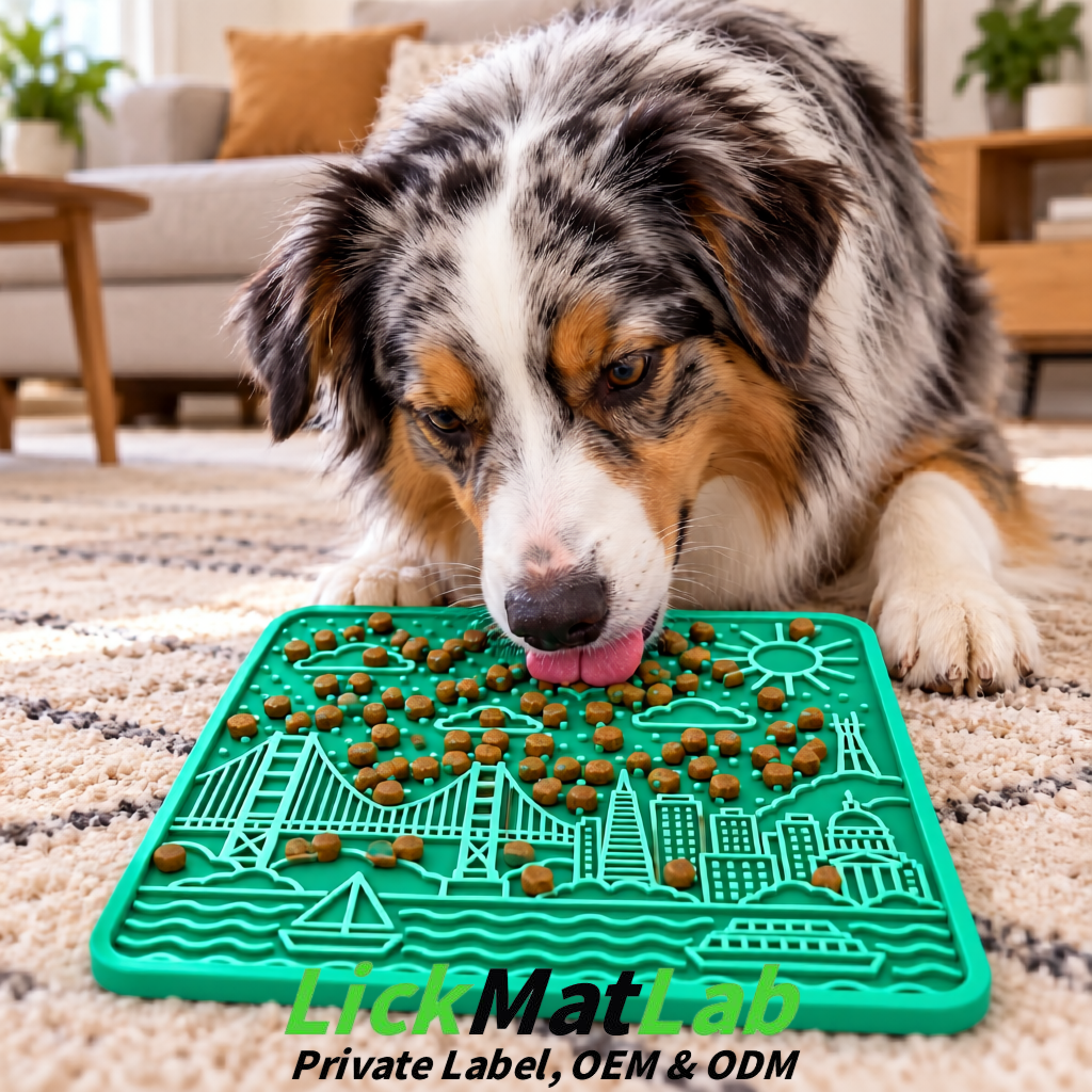 Teal Bayside San Francisco Lick Mats | Private Label for Pets