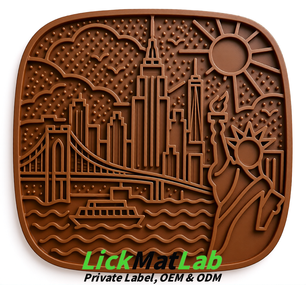 Umber New York Themed Lick Mats for Pets | Private Label & OEM/ODM