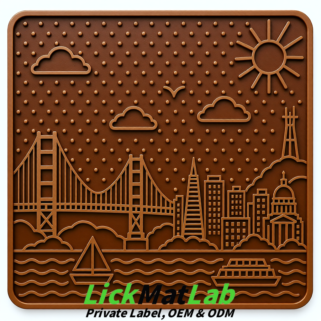 Umber Bayside San Francisco Lick Mats | Private Label for Pets
