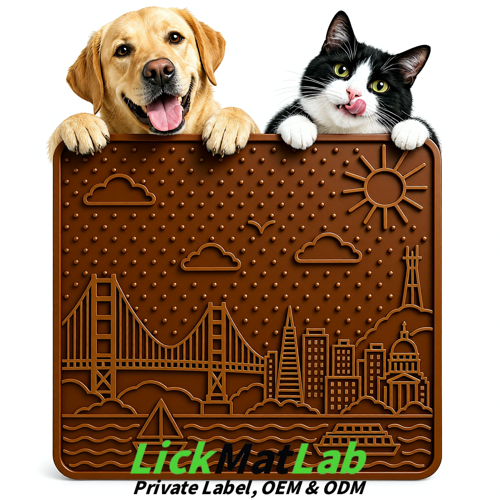 Umber Bayside San Francisco Lick Mats | Private Label for Pets