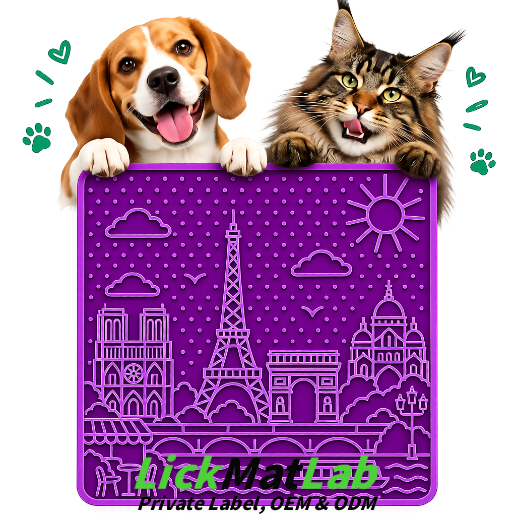 Violet French-Inspired Paris Lick Mats for Pets | Private Label