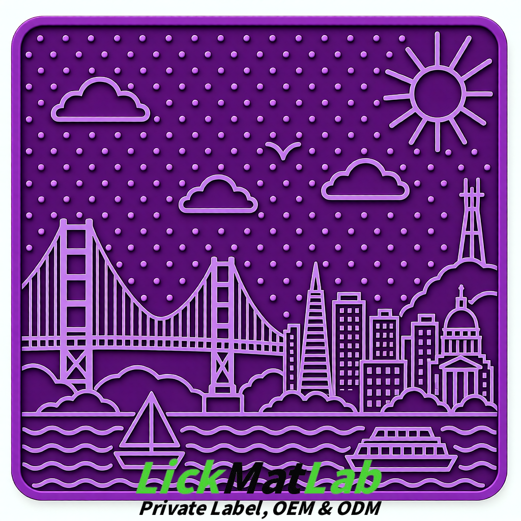 Violet Bayside San Francisco Lick Mats | Private Label for Pets