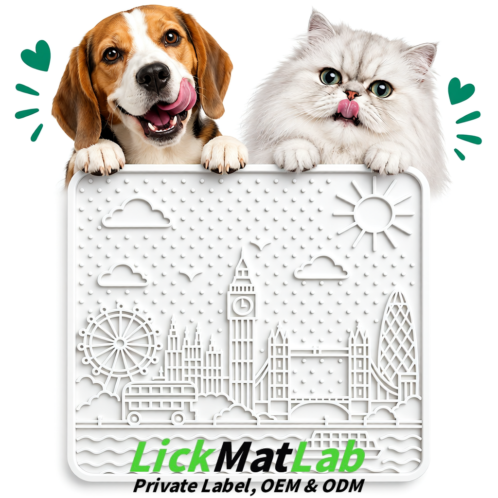 White London-Themed Lick Mats for Dogs & Cats | Custom Logo