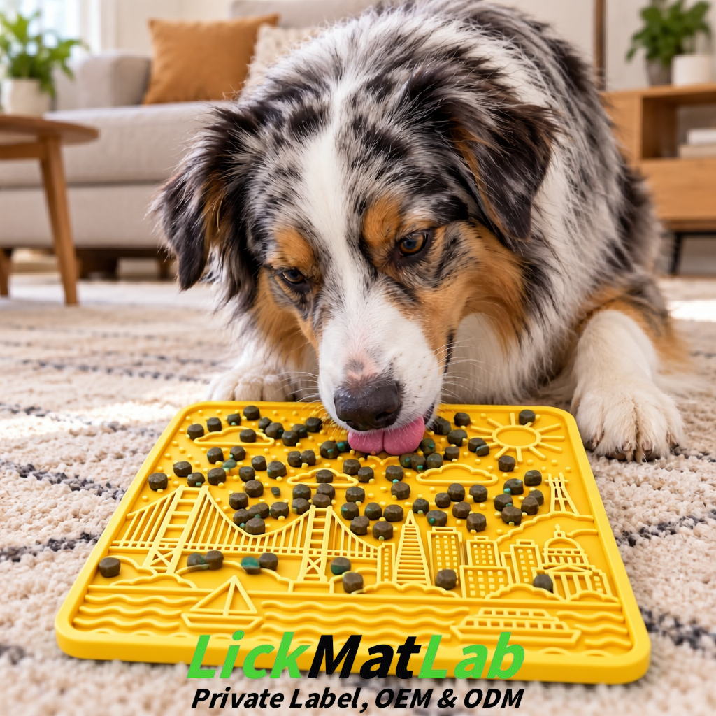 Yellow Bayside San Francisco Lick Mats | Private Label for Pets Yellow Bayside San Francisco Lick Mats | Private Label for Pets